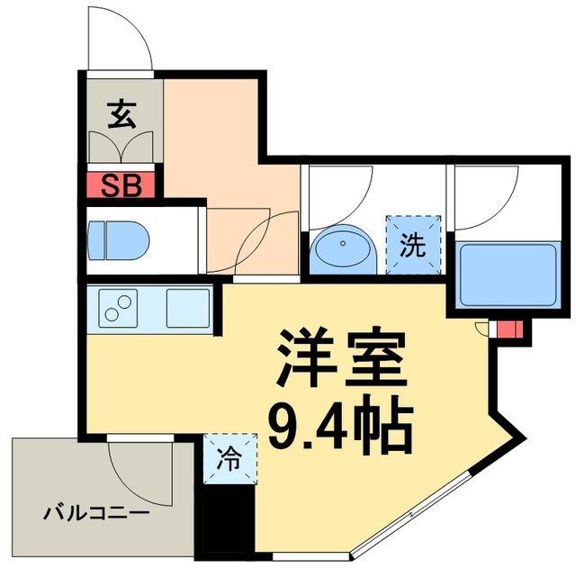 コンフォリア銀座イースト(ワンルーム/9階)の間取り写真