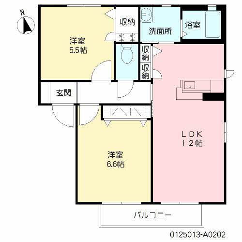 シャーメゾン蔵上(2LDK/2階)の間取り写真