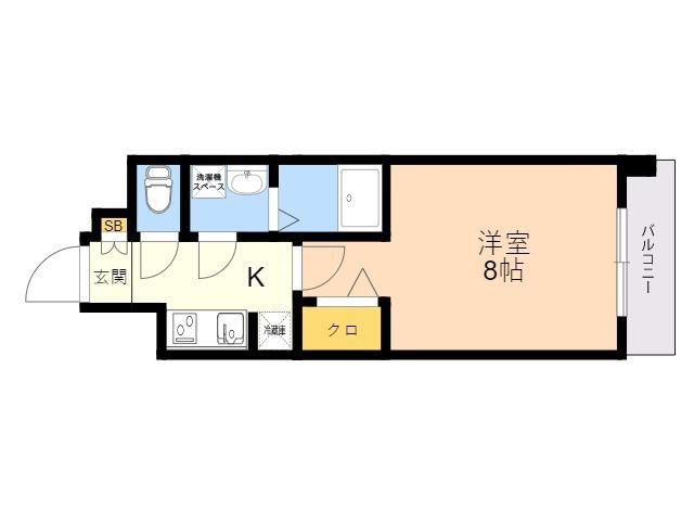 S-RESIDENCE大橋FLUSS(1K/12階)の間取り写真