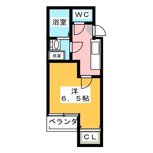 アークシティ指扇(1K/1階)の間取り写真