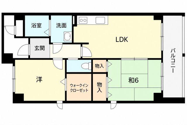グレイス大久保(2LDK/4階)の間取り写真