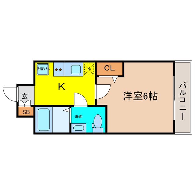 SERENITE北浜(1K/7階)の間取り写真