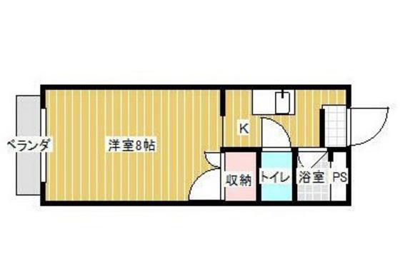 メゾンド・ソレイユ(1K/3階)の間取り写真