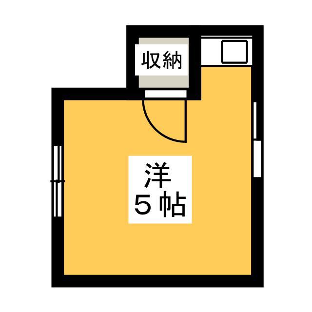 阿久津荘(ワンルーム/2階)の間取り写真