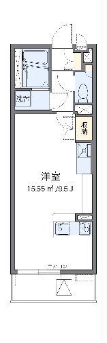 ミランダルッシェロ(ワンルーム/3階)の間取り写真