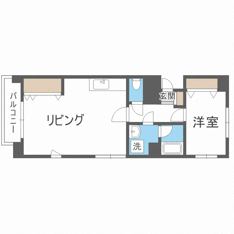 フィレンツェ札幌(1LDK/6階)の間取り写真