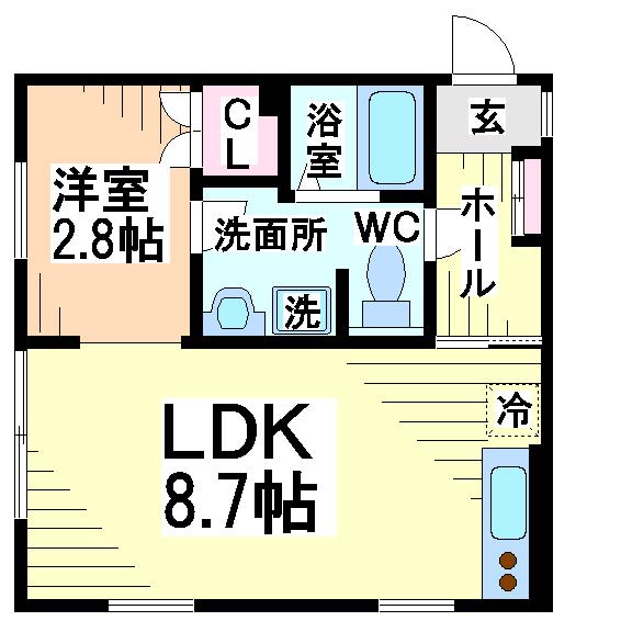 Z-CUBE(1LDK/1階)の間取り写真