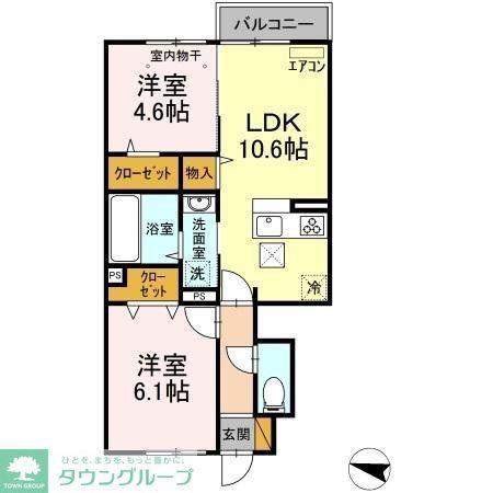アレグリア(2LDK/1階)の間取り写真