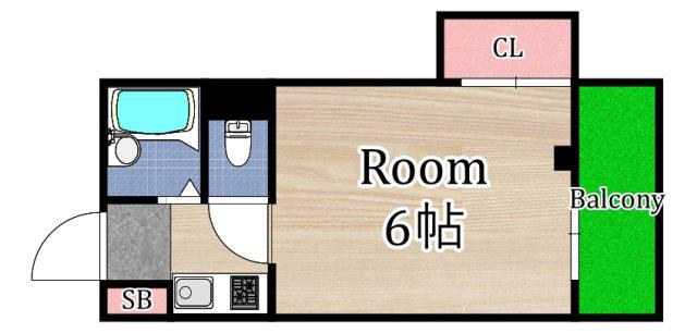 T&A COURT(1K/2階)の間取り写真
