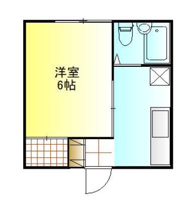 ROOSTER(1K/1階)の間取り写真