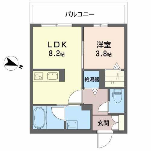 グラン クオリスタ(1LDK/1階)の間取り写真