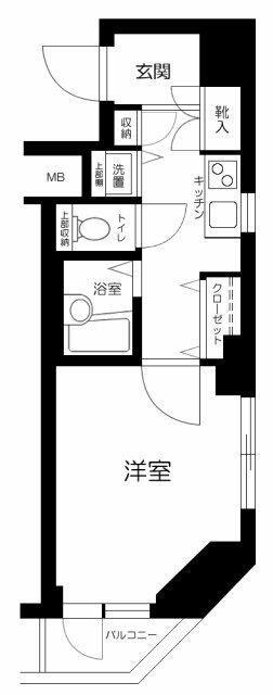 ユーコート上池袋(1K/7階)の間取り写真