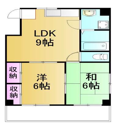 ブッシュクローバー(2LDK/1階)の間取り写真