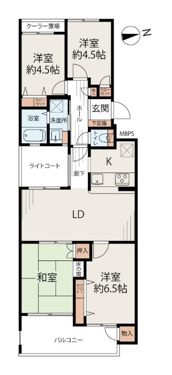 ガーデンヒルズ櫛原(4LDK/2階)の間取り写真