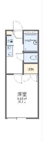 レオパレス粟津(1K/2階)の間取り写真