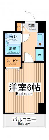 ダイアパレス川崎元木町(1K/4階)の間取り写真