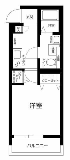フォレストテラス小岩(1K/3階)の間取り写真