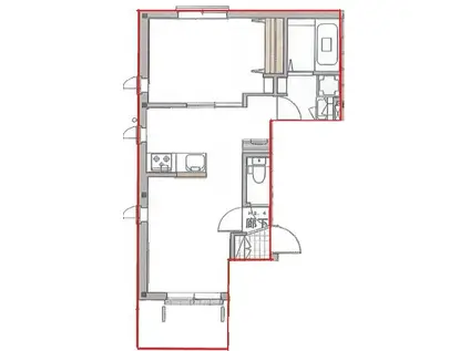 FLORIDO南浦和(1LDK/1階)の間取り写真