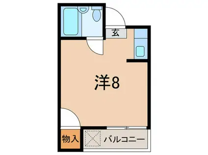 石井コーポ(ワンルーム/2階)の間取り写真