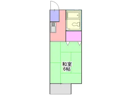 あいびはうす(1K/1階)の間取り写真