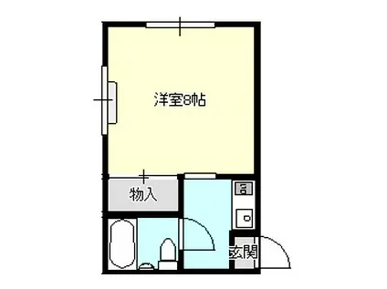 ステップハイツ(1K/2階)の間取り写真