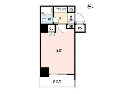 ベルメゾン(1K/1階)の間取り写真