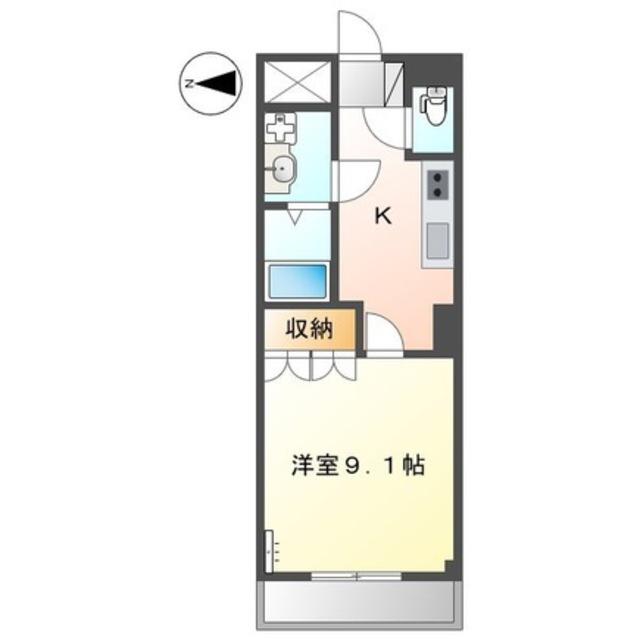JR阪和線 紀伊駅 徒歩10分 2階建 築20年(1K/1階)の間取り写真