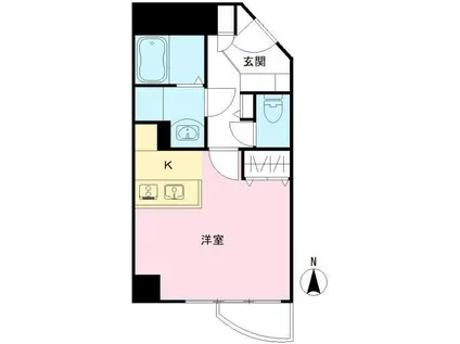 パークナードフィット田園調布(ワンルーム/3階)の間取り写真