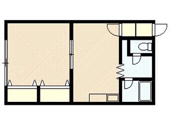フィメイル116(1DK/2階)の間取り写真