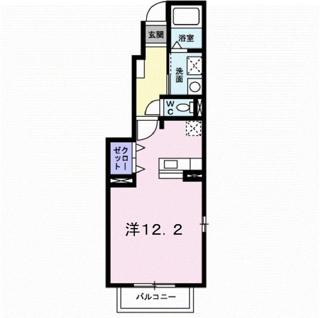 リヴィエール(ワンルーム/1階)の間取り写真