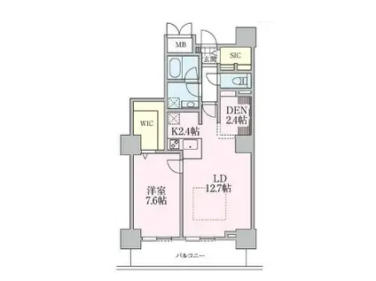 ロイヤルパークスタワー南千住(1SLDK/32階)の間取り写真