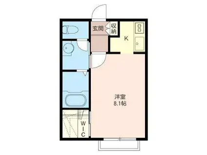 メゾン ドゥ パルク(1K/2階)の間取り写真