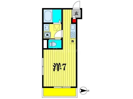 エルフォI(ワンルーム/2階)の間取り写真