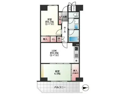 イーストヒル町屋(2LDK/10階)の間取り写真