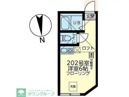 ユナイト大口アダムランバート(ワンルーム/2階)の間取り写真