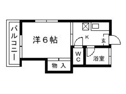 エクセルグリーン(1K/2階)の間取り写真