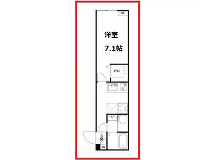 エムクォート堀切菖蒲園(1K/2階)の間取り写真
