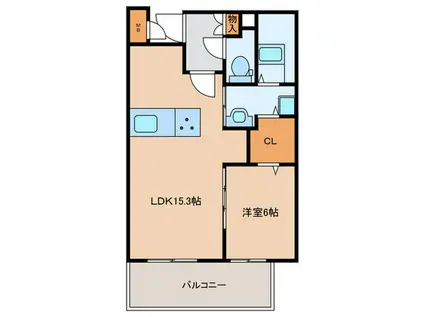 MYS CASETTE KOKURA(1LDK/3階)の間取り写真