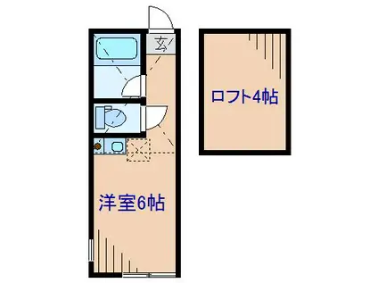 ユナイト新横浜ビリージョエル(ワンルーム/2階)の間取り写真
