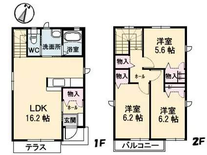 ESPOIR(3LDK/1階)の間取り写真