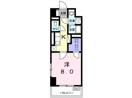 ALIVE HOUSE(1K/4階)の間取り写真