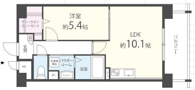 ラフレシーサ医大通(1LDK/2階)の間取り写真