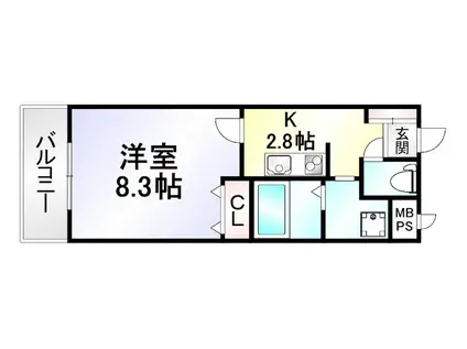 FOREST COURTII(1K/1階)の間取り写真