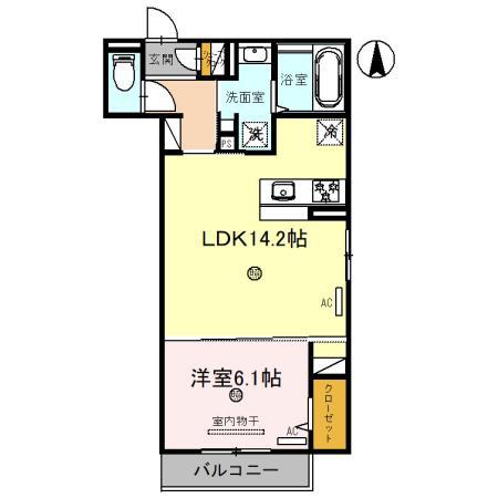 アルカンシエル(1LDK/2階)の間取り写真