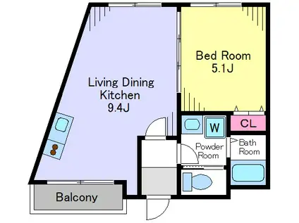 EINS SEIJO(1LDK/3階)の間取り写真