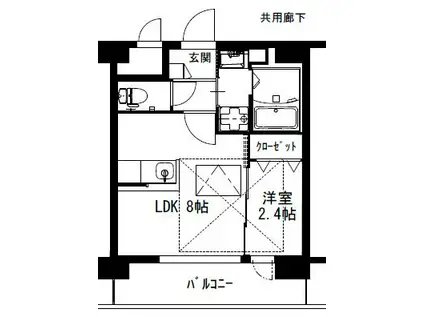 RENACE大楠GT(1LDK/2階)の間取り写真