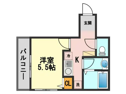 KIHOKU(1K/1階)の間取り写真