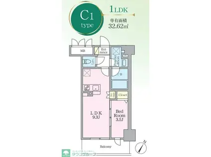 パヴァナジオーネ寺町通(1LDK/4階)の間取り写真