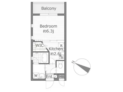 ラ・グランデ菊名(1K/3階)の間取り写真