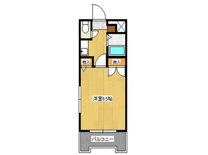 ストリームライン南福岡(1K/2階)の間取り写真